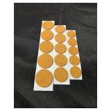 Navaris Cork Furniture Pads - Pack of 215 Self-Adhesive Wooden Hardwood Floor Non-Slip Stick-On Protectors with Box - Assortment of Shapes and Sizes - Retail: $13