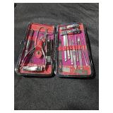 Suizaomo Nail Clippers Set for Men and Womens Gift Manicure Set 19 Pieces Stainless Steel Manicure Kit,Nail Care Tools with Luxurious Travel Case - Retail: $11