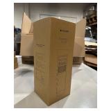 Navaris Glass Water Bottle with Tea Infuser - Double Walled Borosilicate Glass Travel Tumbler with Bamboo Lid and Non Slip Gray Neoprene Sleeve - 17oz - Retail: $25