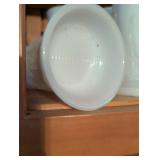 Federal Milk Glass Colonial Pattern Drinking Mugs