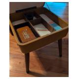 Mid-Century Storage Ottoman with Hidden Compartments