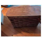 Vintage Picnic Basket with Lid