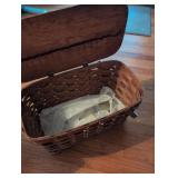 Vintage Picnic Basket with Lid