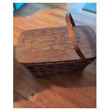 Vintage Picnic Basket with Lid