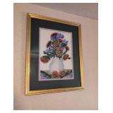 Framed Floral Still Life by B. Katz