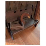 Wooden Duck decorative small bench