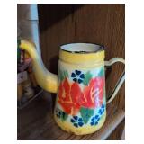 Floral Enamel Coffee Pot