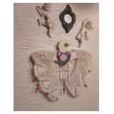 Cherub Wall Decor Set with Jewelry Display