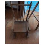 Wooden Doll rocking chair