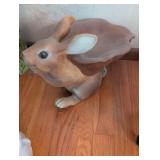 Ceramic Brown Rabbit Garden Figurine