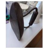 Cast Iron Sad Iron with Star Pattern