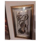 3D Musical Wall Art with Violin and Figures