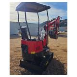 Mini Excavator CK13J - 13.5HP Compact Digger (Red)