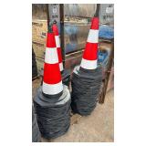 Traffic Safety Cones with Rubber Bases - Bulk Lot of 220