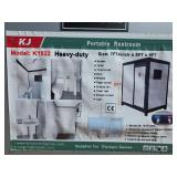 KJ Heavy-Duty Portable Restroom K1522 (See images and description for damage to item)