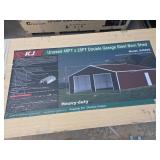45x25ft Heavy-Duty Double Garage Steel Barn Shed - Model K4525G (No crate; see description)
