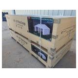 New KJ 45x25ft Heavy-Duty Double Garage Steel Barn Shed - Model K4525 (No crate; see description)