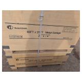 KJ 46x25ft Metal Garage Kit - Model K2545G (No crate; see description)