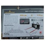 LandHonor Dual Skid Steer Bale Spears BS-12-2500G