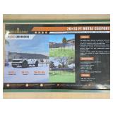 LandHonor 26x13ft Metal Carport Kit - Model LHR-MC2613