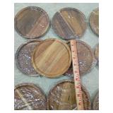 Round Wooden Coasters Set or candle holders Round Wooden Coasters Set or candle holders