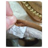 Brown Ankle Boots with Gold Chain Detail Guess brand size 10 Brown Ankle Boots with Gold Chain Detail Guess brand size 10