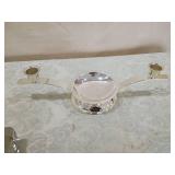 Art Deco Style Glass and Silver colored Candelabra Art Deco Style Glass and Silver colored Candelabra