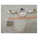 Art Deco Style Glass and Silver colored Candelabra Art Deco Style Glass and Silver colored Candelabra