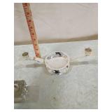 Art Deco Style Glass and Silver colored Candelabra Art Deco Style Glass and Silver colored Candelabra