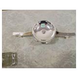 Art Deco Style Glass and Silver colored Candelabra Art Deco Style Glass and Silver colored Candelabra