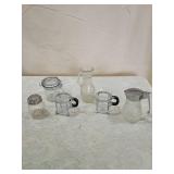Glass Kitchen Collection - Jars, Cups and Syrup Pitcher Glass Kitchen Collection - Jars, Cups and Syrup Pitcher