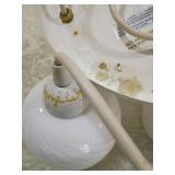 White Glass 3-Light Pendant Chandelier White Glass 3-Light Pendant Chandelier