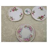 Floral glass plate set Floral glass plate set