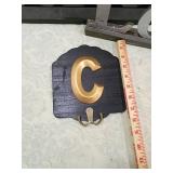 Faith Love Word Signs with Decorative Letter C Hook Faith Love Word Signs with Decorative Letter C Hook