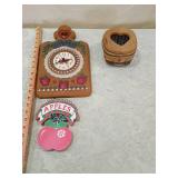 Country Apple Kitchen Clock and Basket Set Country Apple Kitchen Clock and Basket Set