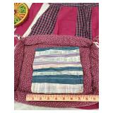 Kitchen items including a half apron two pot holders and a casserole warmer Kitchen items including a half apron two pot holders and a casserole warmer