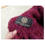 Quilted Lace Ruffle Decorative Pillows with Burgundy Throw Quilted Lace Ruffle Decorative Pillows with Burgundy Throw