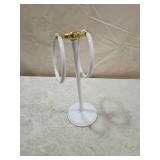 White and Gold Towel Stand Holder White and Gold Towel Stand Holder