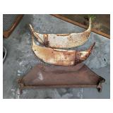 Original 1950s Chevrolet Fender Skirts and Trunk Panel Set and possible model t hood piece Original 1950s Chevrolet Fender Skirts and Trunk Panel Set and possible model t hood piece