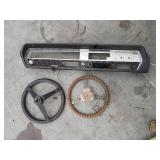 1960s Oldsmobile Dashboard and 2 Steering Wheel Set 1960s Oldsmobile Dashboard and 2 Steering Wheel Set