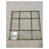 Brass Framed 9-Panel Window Pane Brass Framed 9-Panel Window Pane