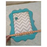 Decorative Turquoise Picture Frame with Chevron Design magnetic board Decorative Turquoise Picture Frame with Chevron Design magnetic board