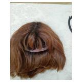 Brownish red Human Hair Wig with Cap Construction Brownish red Human Hair Wig with Cap Construction
