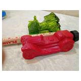 Avon Car Cologne Bottles - Red and Green Set Avon Car Cologne Bottles - Red and Green Set