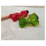 Avon Car Cologne Bottles - Red and Green Set Avon Car Cologne Bottles - Red and Green Set