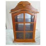 Oak Wall Display Cabinet with Glass Doors Oak Wall Display Cabinet with Glass Doors
