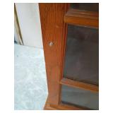 Oak Wall Display Cabinet with Glass Doors Oak Wall Display Cabinet with Glass Doors