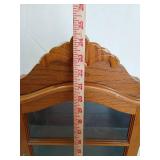 Oak Wall Display Cabinet with Glass Doors Oak Wall Display Cabinet with Glass Doors