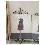 French Fashion Canvas Art with Decorative Metal Frame French Fashion Canvas Art with Decorative Metal Frame