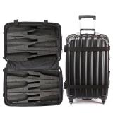 VinGardeValise Grande Wine Suitcase – 12-Bottle Travel Luggage, TSA-Approved, Durable Hard Shell, Shockproof Foam, Secure Bottle Protection for Enthusiasts & Collectors - Black - Retail: $370
